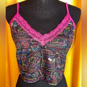 SOLD🚫 SHEIN X Hello Kitty and Friends Plus Graphic Lace Trim Cami